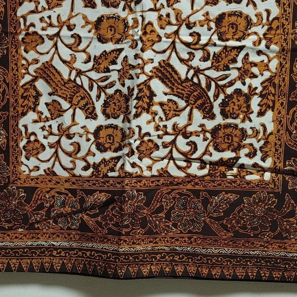 Brown & Tan Batik Pillow Cover 25.5x24.5